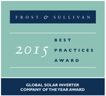 2015 Global Company of the Year Award in the PV inverter category