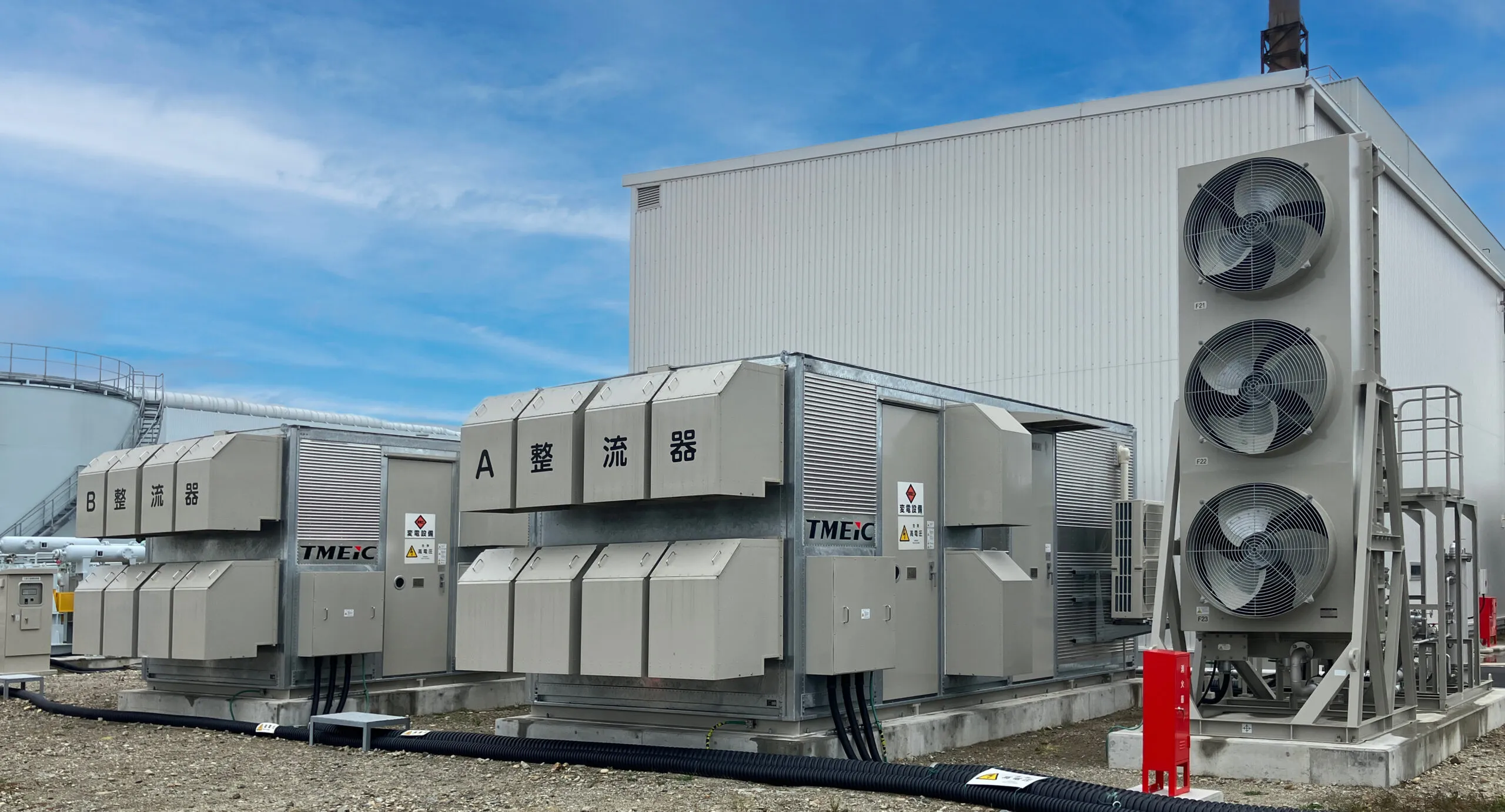 Image from the successful deployment of a TMEIC green hydrogen project